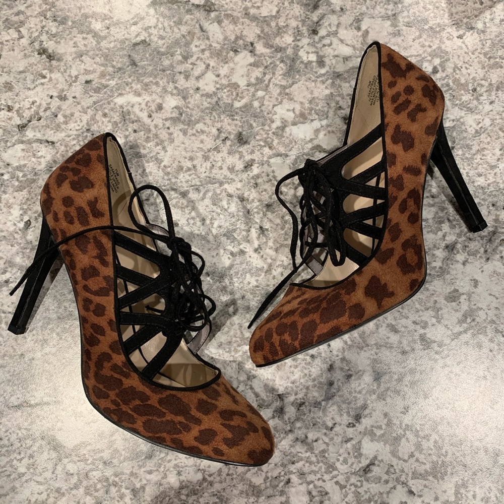 Nine West Stiletto Heel Leopard Print Sasafraso.